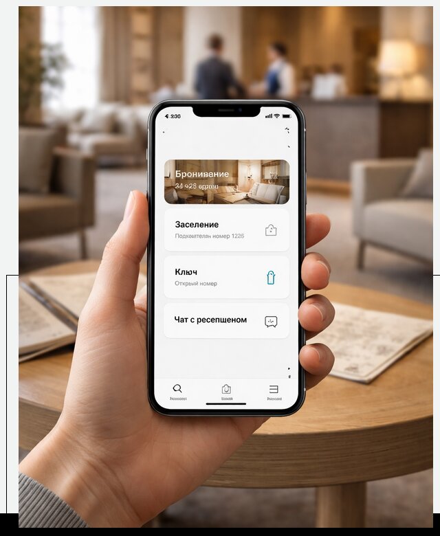 Мобильное приложение для гостей отеля в Томске, управление сервисом